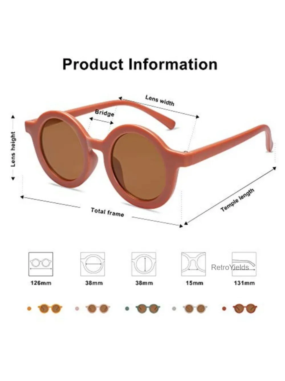Cute Round Polarized Kids Sunglasses UV400 Protection Gafas Beach Holiday